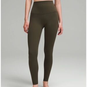 lululemon Align™ Super-High-Rise Pant 28" size 6 in color dark olive